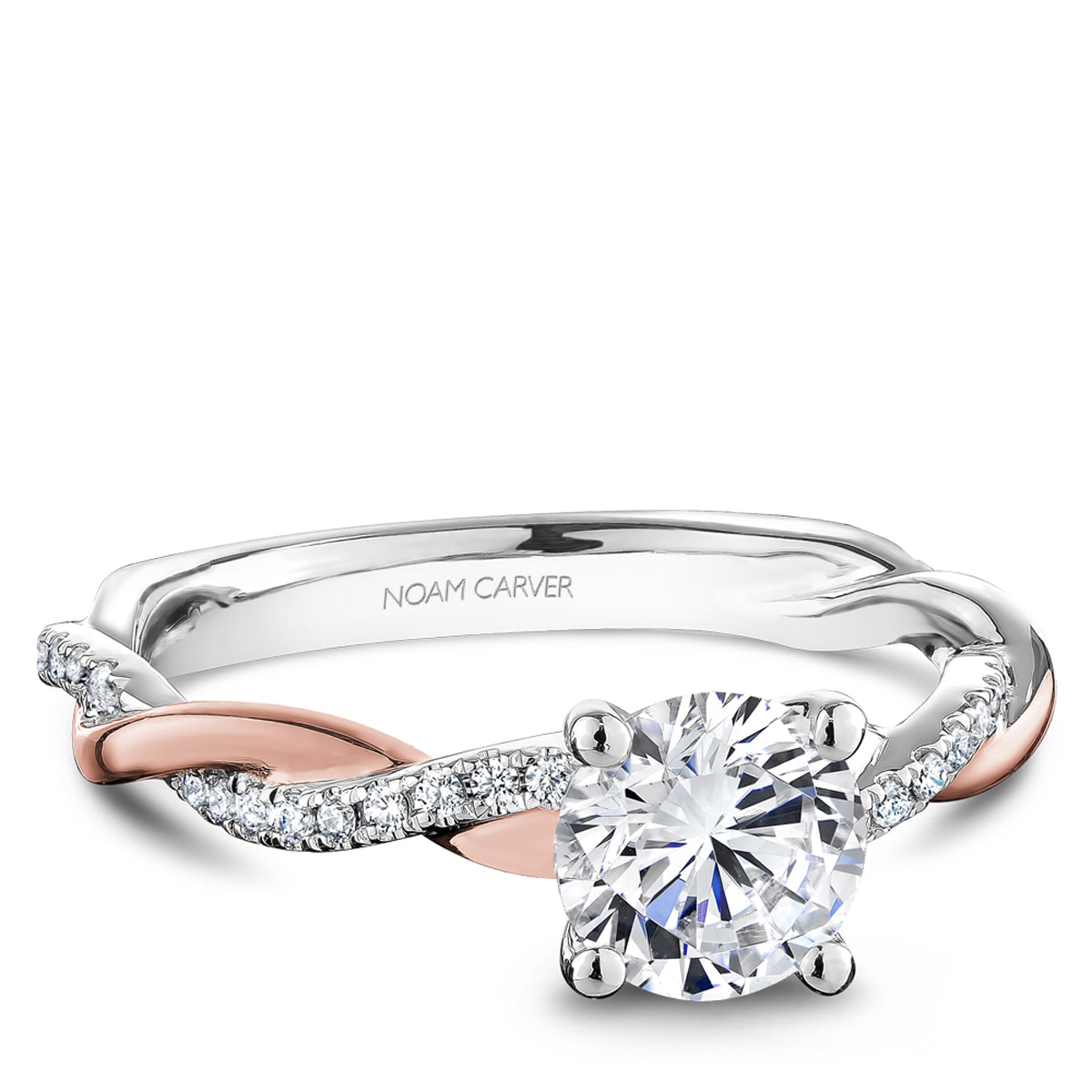 1 CT. T.W. Princess-Cut Quad Diamond Twist Shank Engagement Ring in 14K Gold  | Zales